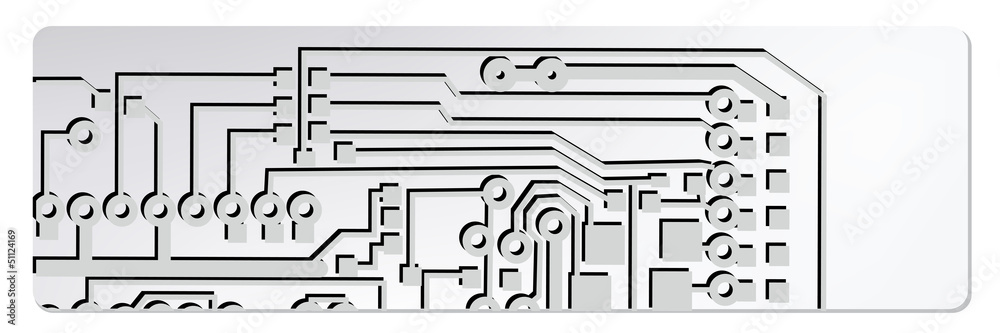 Poster techno circuit web banners. EPS10 vector illustration