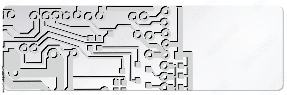 Poster techno circuit web banners. eps10 vector illustration