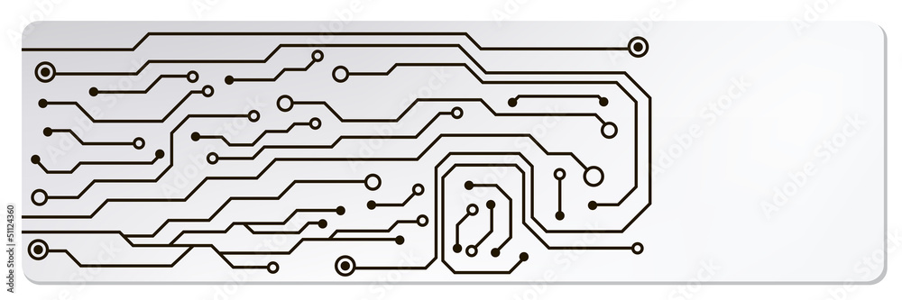 Poster techno circuit web banners. eps10 vector illustration