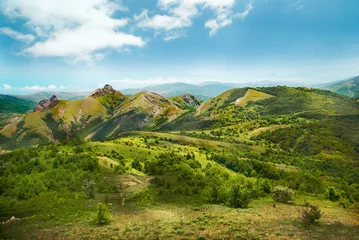 Fotobehang Green mountain © Pavlo Vakhrushev