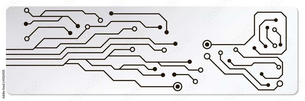 Poster web circuit board techno banner. eps10 vector illustration