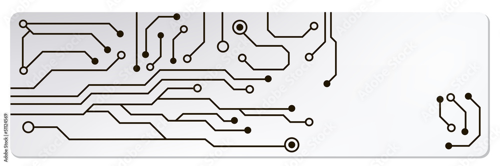 Poster web circuit board techno banner. eps10 vector illustration