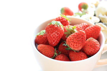  japanese fruit, freshness strawberry in cup