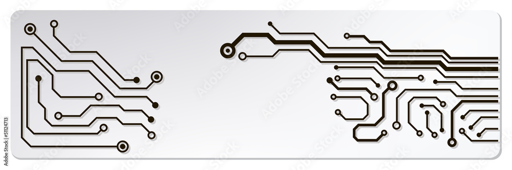 Poster web circuit board techno banner. eps10 vector illustration