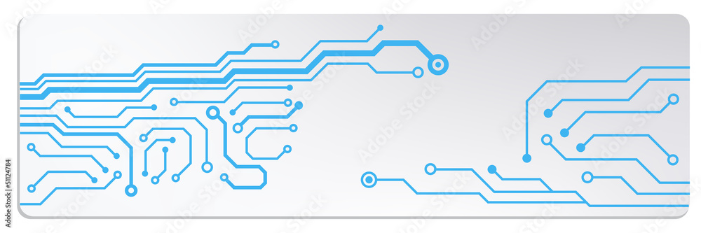 Poster techno circuit web banners. EPS10 vector illustration