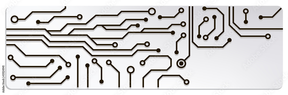 Poster techno circuit web banners. EPS10 vector illustration