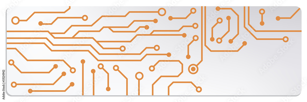 Poster techno circuit web banners. eps10 vector illustration