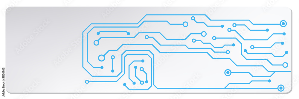 Poster techno circuit web banners. eps10 vector illustration