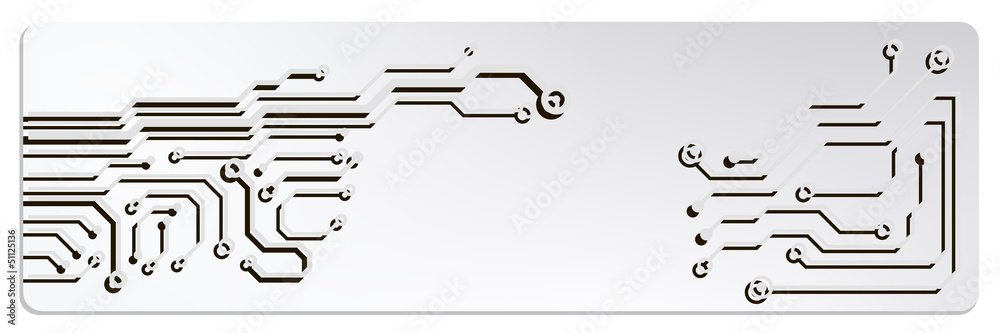 Poster techno circuit web banners. eps10 vector illustration
