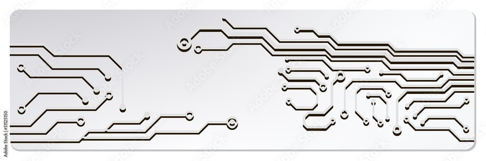 Poster techno circuit web banners. EPS10 vector illustration