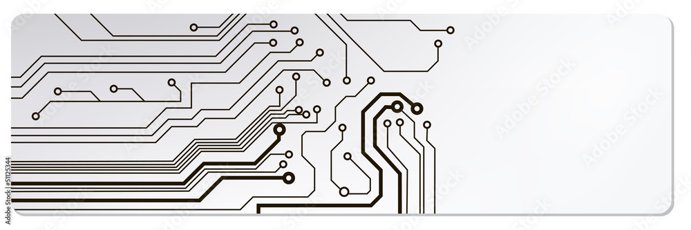 Poster techno circuit web banners. eps10 vector illustration