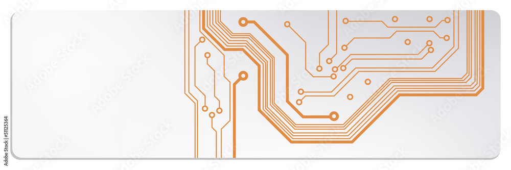 Poster techno circuit web banners. eps10 vector illustration