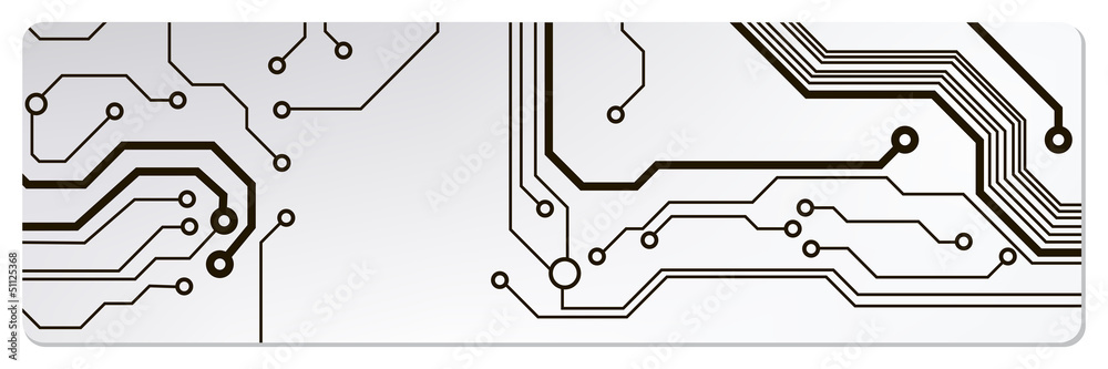 Poster techno circuit web banners. eps10 vector illustration