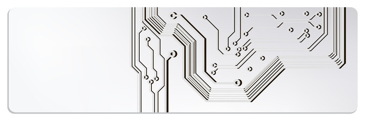 web circuit board techno banner. eps10 vector illustration