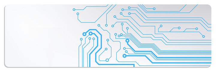 web circuit board techno banner. eps10 vector illustration