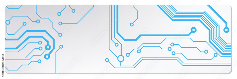 Aufkleber web circuit board techno banner. eps10 vector illustration