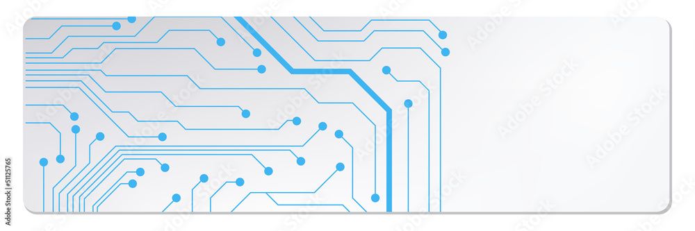 Poster web circuit board techno banner. eps10 vector illustration