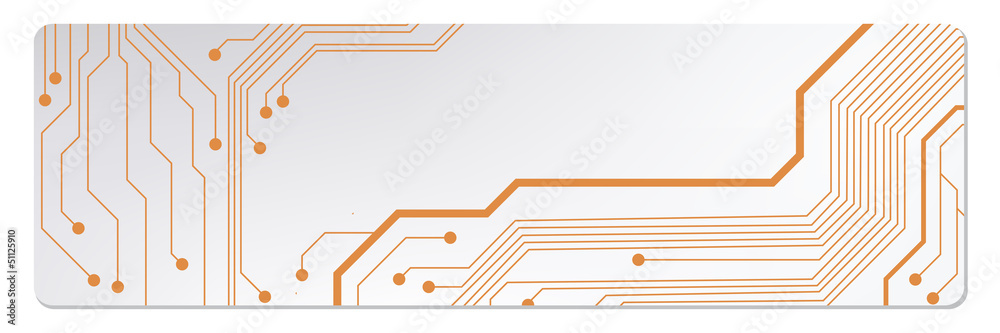 Poster web circuit board techno banner. eps10 vector illustration