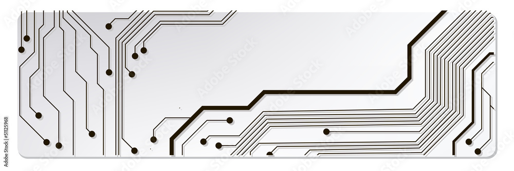 Poster web circuit board techno banner. eps10 vector illustration