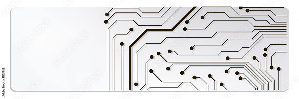 Poster techno circuit web banners. eps10 vector illustration