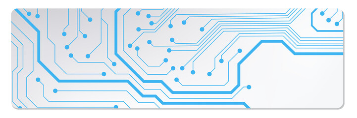 web circuit board techno banner. eps10 vector illustration