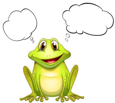 A frog with an empty thought