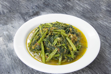 Obraz premium Spicy Kangkong Vegetables Stir Fry