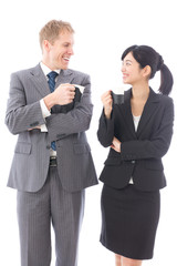 global business image on white background