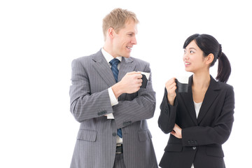 global business image on white background