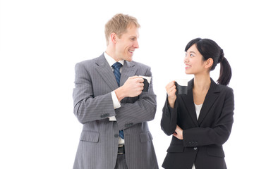 global business image on white background