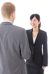 global business image on white background