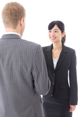 global business image on white background