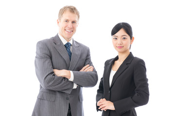 global business image on white background