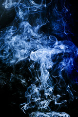 smoke isolated on a black background