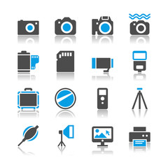 Photography icons - reflection theme