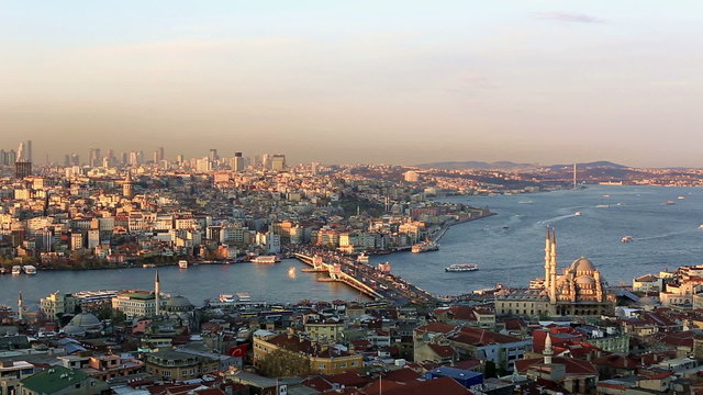 Istanbul city ​​view at the sunset