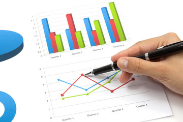 Fototapeta premium business chart showing