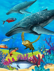 Obraz na płótnie Canvas The coral reef - illustration for the children