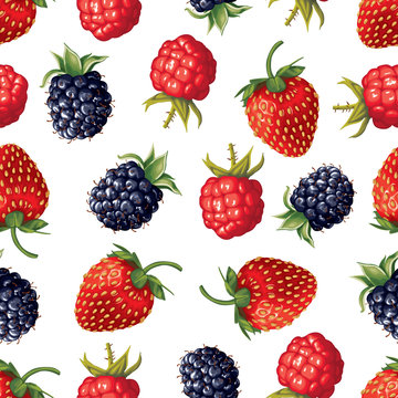 Berry seamless pattern