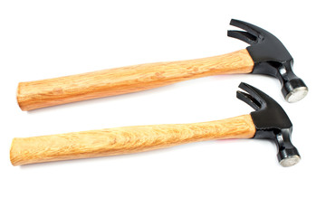 Two wood hammer