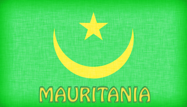 Linen flag of Mauritania