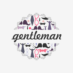 Beautiful card dandy style male fashion