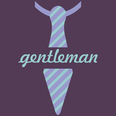 Gentleman's card with striped tie male fashion