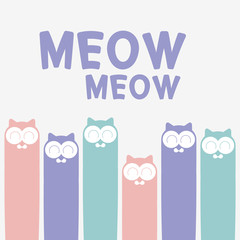 Background design with cute cats