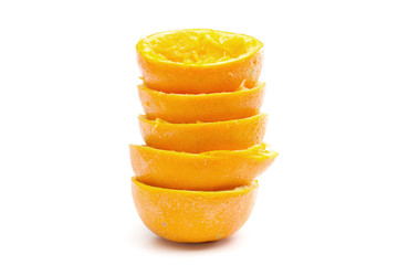 Naklejka na ściany i meble Pomarańcze - Stos skórka pomarańczowa