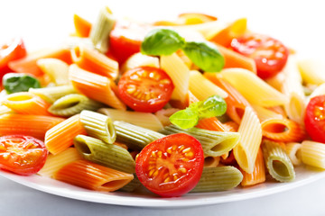 colorful pasta with vegetables