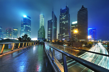 Fototapeta na wymiar view of the lujiazui financial centre in shanghai