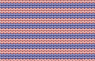 Vector background. Knitted fabric with violet and pink stripes