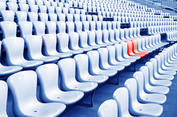 Rows of empty seats waiting for the audience