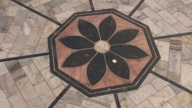 marble floor ornamental background in India